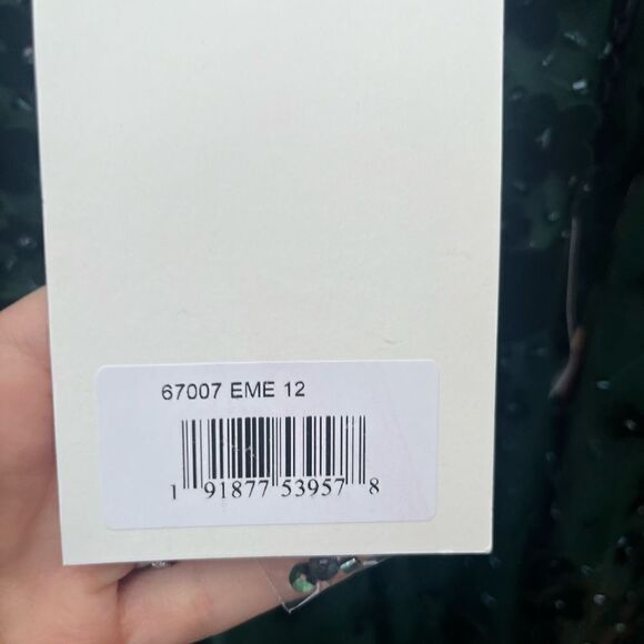 Mac Duggal Velvet floral cocktail dress size 12 emerald green  NWT style 67007 - Picture 6 of 8